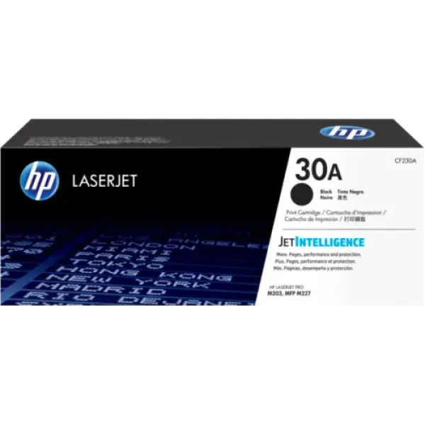 HP 30A Black Original LaserJet Toner Cartridge (For M203 Printer)